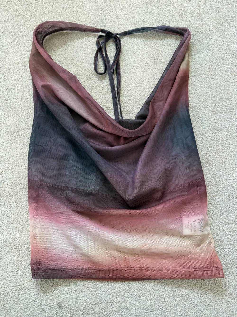 SHEIN Pink Beige Maroon Halter Top